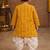 baby boy printed kurta dhoti set (inb-yellowkrishna)