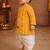 baby boy printed kurta dhoti set (inb-yellowkrishna)