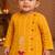 baby boy printed kurta dhoti set (inb-yellowkrishna)