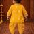 baby boy printed kurta dhoti set (inb-dhotiyellow)