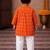 baby boy printed kurta pajama set (inb-orangedobby)