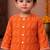 baby boy printed kurta pajama set (inb-orangedobby)