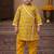 baby boy printed kurta pajama set (inb-yellowbooti)