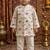 baby boy printed kurta pajama set (inb-camel)