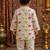 baby boy printed kurta pajama set (inb-camel)
