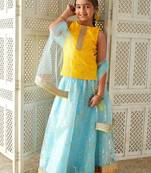 girls lehenga choli with dupatta (l-blueshimmer)