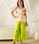 girls top & palazzo set (iw-camelprint)