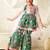 girls kurta & sharara with dupatta (sha-greenlurex)