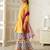 girls kurta & sharara with dupatta (sha-mustardrayon)