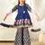 girls kurta & sharara with dupatta (sha-navyblcambric)