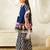 girls kurta & sharara with dupatta (sha-navyblcambric)