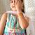 girls floral layered kurta & sharara with dupatta (sha-bluecambric)