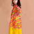 girls yellow & orange geometric printed bell sleeves kurta (iw-leheriyaggt)