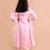 girls pink printed angrakha pure cotton kurta set (ks-angrakhapink)