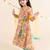 girls yellow floral printed angrakha pure cotton kurta with trousers & with dupatta (ks-yellowjaal)