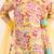 girls yellow floral printed angrakha pure cotton kurta with trousers & with dupatta (ks-yellowjaal)
