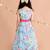 floral print a-line ethnic dress (iw-bluedigital)