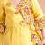 girls mustard yellow floral printed angrakha pure cotton kurti with palazzos (iw-floralmustard)