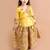 girls mustard yellow floral printed angrakha pure cotton kurti with palazzos (iw-floralmustard)