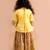 girls mustard yellow floral printed angrakha pure cotton kurti with palazzos (iw-floralmustard)