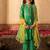 3-piece green color chanderi kurta, payjama & dupatta set (ks25005701)