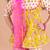 girls yellow floral printed pure cotton kurti with sharara & with dupatta (sha-yellowpanel)