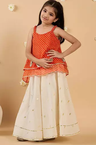 2-piece red & white top & palazzo set (iw25006004)