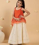 2-piece red & white top & palazzo set (iw25006004)