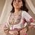 girls cotton 3/4th sleeves round neck gota pati embellished lehenga choli set with dupatta for girls (l-magjaalboota)