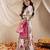 girls cotton 3/4th sleeves round neck gota pati embellished lehenga choli set with dupatta for girls (l-magjaalboota)