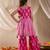 girls cotton sleeveless v neck neck gota pati embellished lehenga choli set with dupatta for girls (sha-magentaprint)
