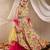girls cotton sleeveless round neck gota pati embellished lehenga choli set with dupatta for girls (l-yellowalloverprint)