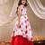 girls silk blend sleeveless round neck gota pati embellished lehenga choli set with dupatta for girls (iw-offwhitegown)