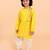 Boys yellow bandhani angrakha pure cotton kurta with patiala (kp-yellowlurex)