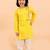 Boys yellow bandhani angrakha pure cotton kurta with patiala (kp-yellowlurex)