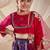 girls embroidered ready to wear lehenga & blouse with dupatta (l-purplebrocade)