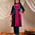 girls floral embroidered sequinned velvet panelled kurta with trouser & dupatta (ks-magseqvelvet)