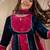 girls floral embroidered sequinned velvet panelled kurta with trouser & dupatta (ks-magseqvelvet)