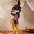 girls floral embroidered velvet kurta with dhoti pants & dupatta (dh-purplevelvet)