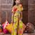 girls floral printed top with palazzos (iw-yellowggt)