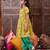 girls ethnic motifs printed gotta patti pure cotton a-line kurta with trousers (ks-yellowparrot)