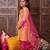 girls striped embroidered chanderi cotton anarkali kurta with trousers & dupatta (ks-lurexyellow)