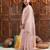 girls embroidered regular sequinned kurta with sharara & with dupatta (sha-pinkseq)