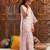 girls embroidered regular sequinned kurta with sharara & with dupatta (sha-pinkseq)