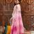 girls woven design flutter sleeves ready to wear lehenga & blouse with dupatta (l-magentashaded)
