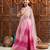 girls woven design flutter sleeves ready to wear lehenga & blouse with dupatta (l-magentashaded)