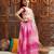 girls woven design flutter sleeves ready to wear lehenga & blouse with dupatta (l-magentashaded)