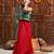 girls printed shoulder straps ready to wear lehenga & blouse with dupatta (l-greenbrocade)