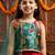 girls printed shoulder straps ready to wear lehenga & blouse with dupatta (l-greenbrocade)