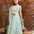 girls embroidered ready to wear lehenga with blouse & dupatta (l-sequenceblue)